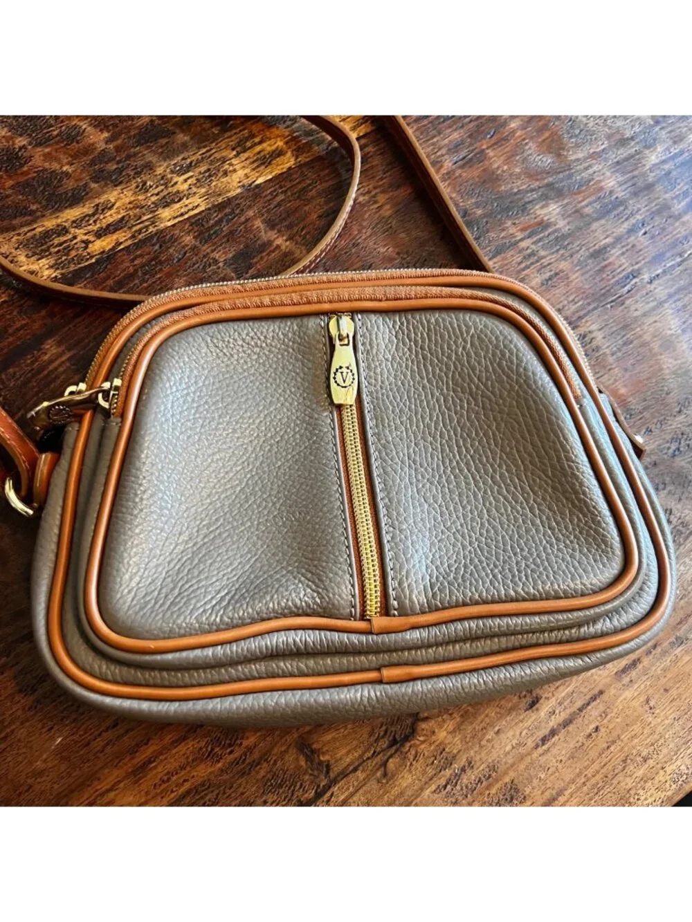 Valentina Genuine Full Grain Italian Leather Crossbody Bag